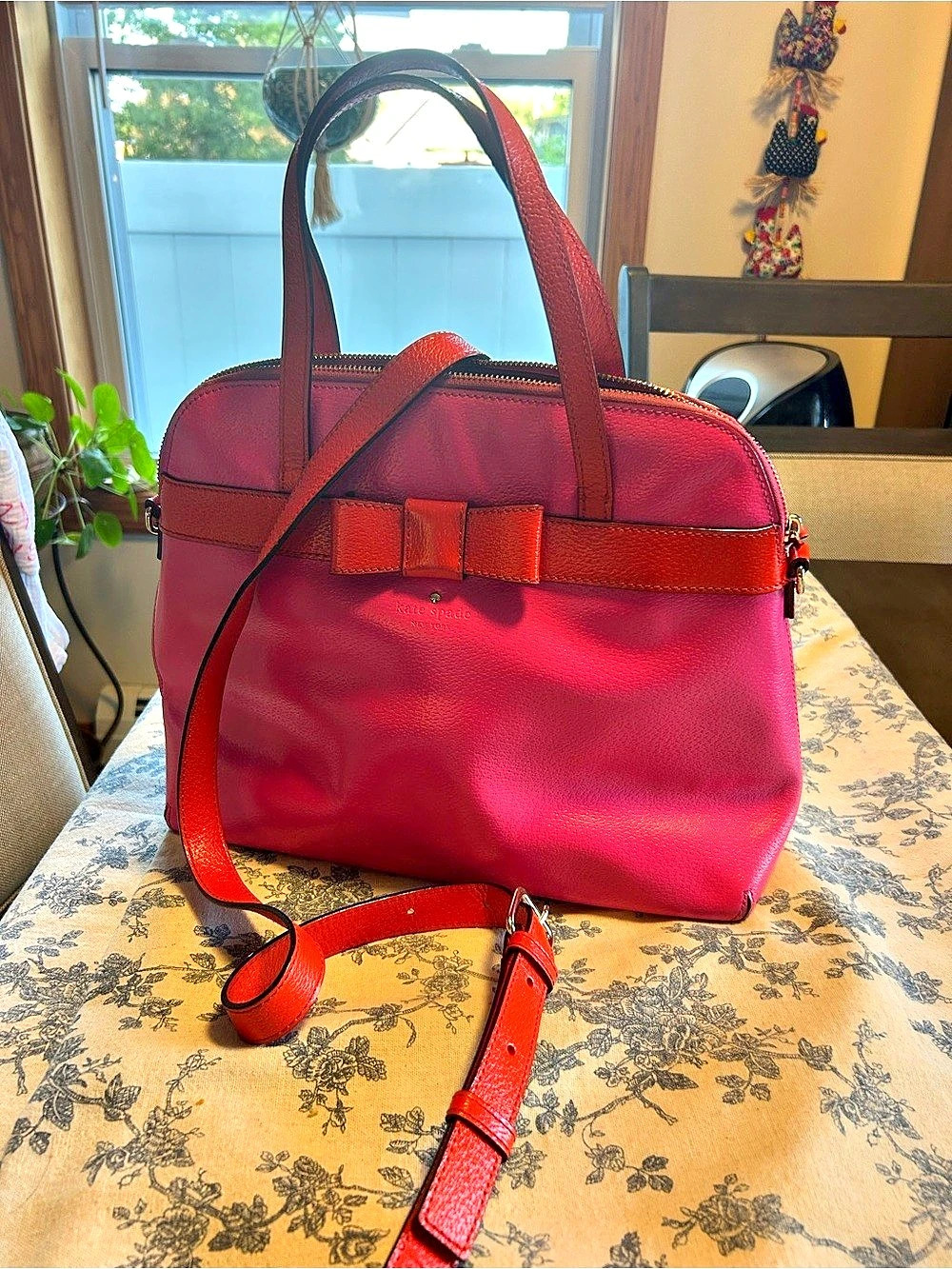 kate spade new york Kate Spade 2 Park Avenue Beau Bag Pink & Orange